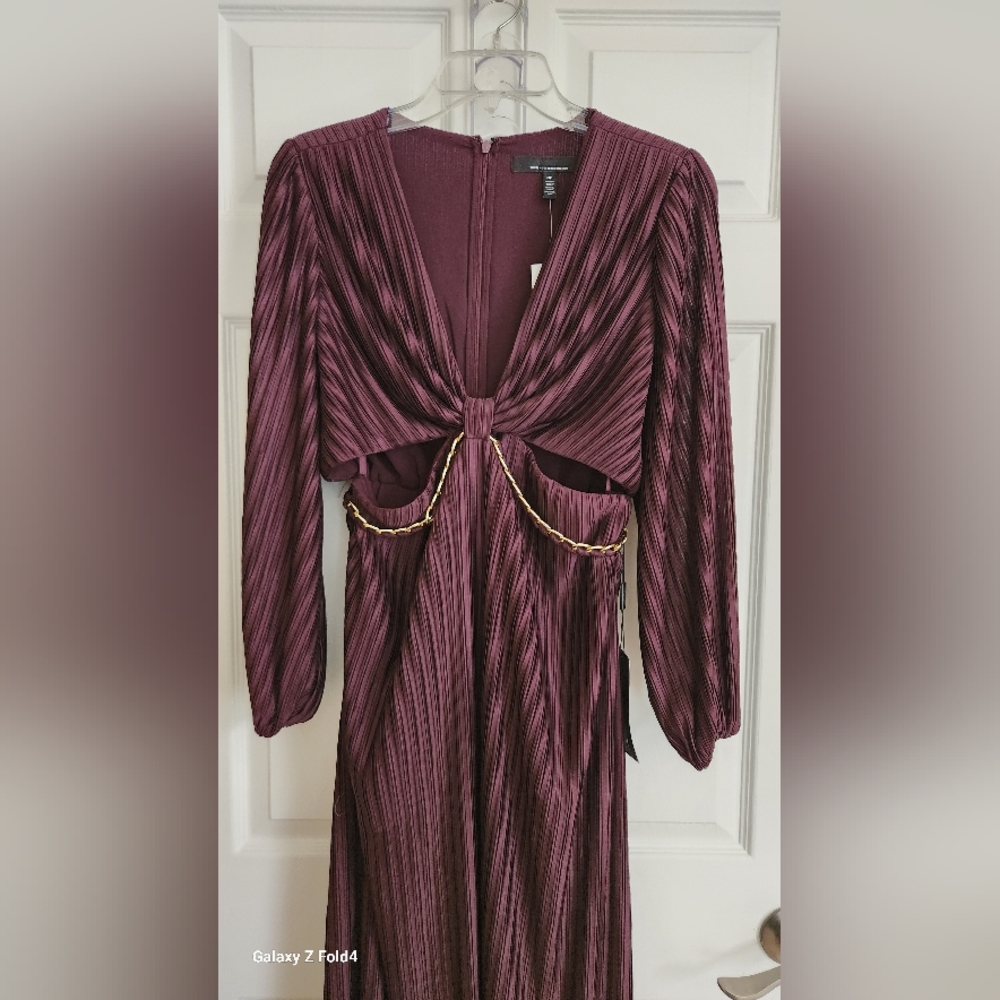 White House Black Market Burgundy Maxi Dress